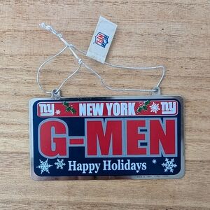 NY Giants License Plate Ornament